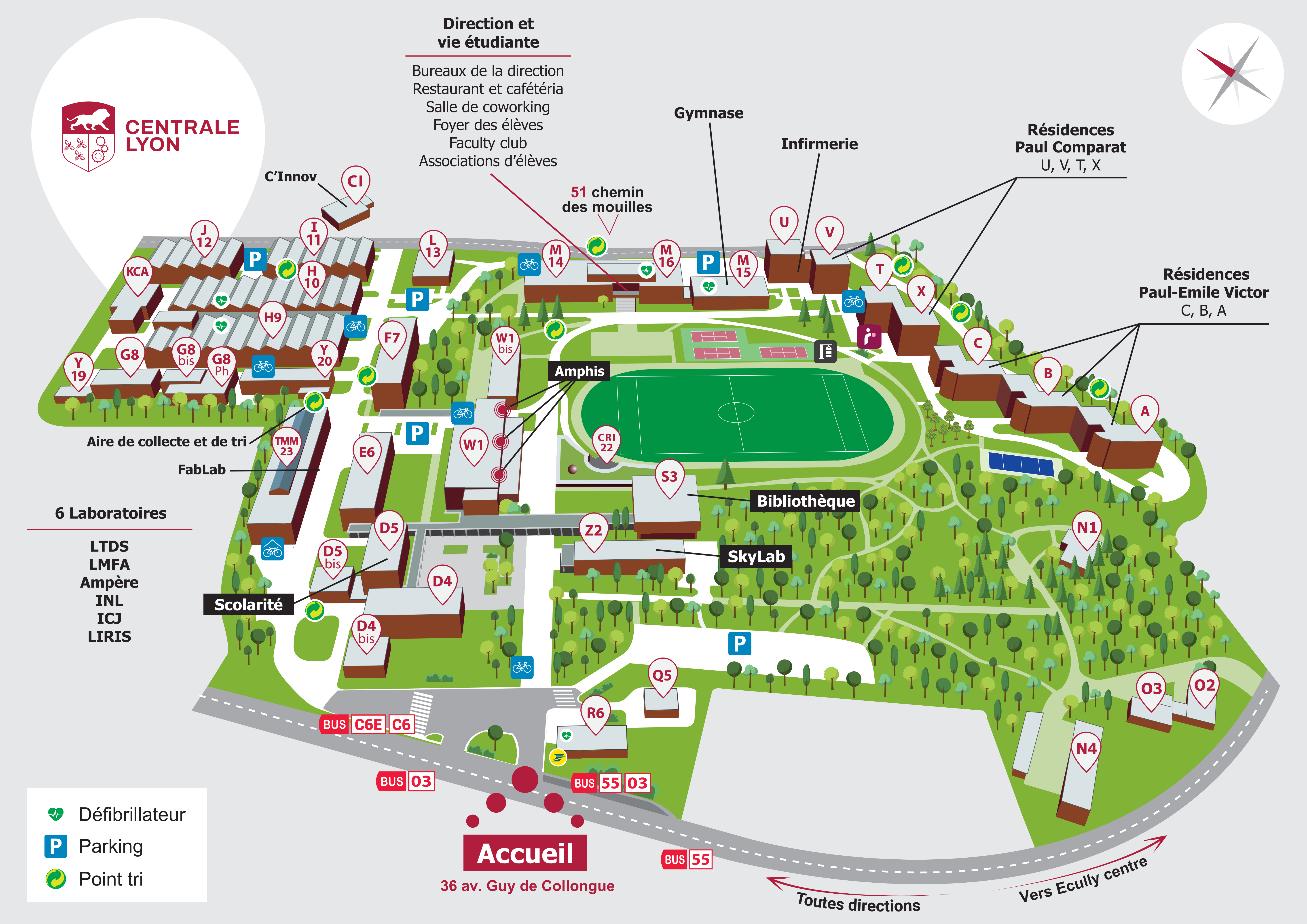 Plan du campus